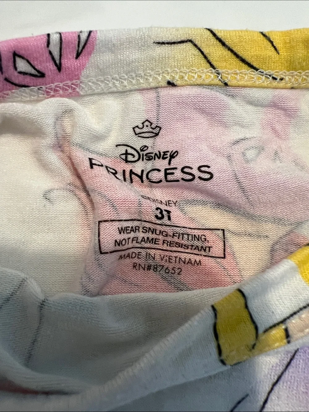 Disney Girls' White Princess Character Pajama Set